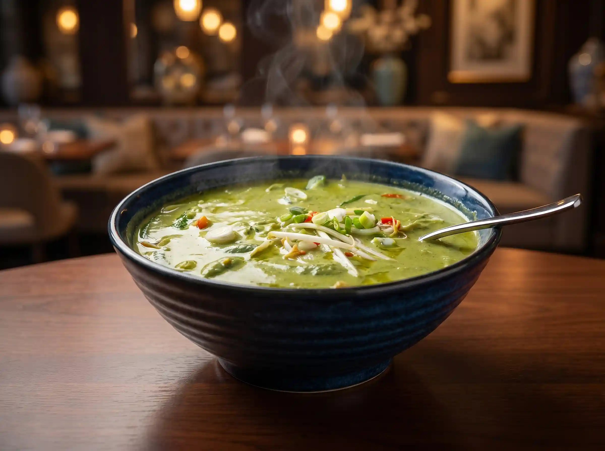 Tom Kha soup - fragrant coconut lemongrass soup with mushrooms