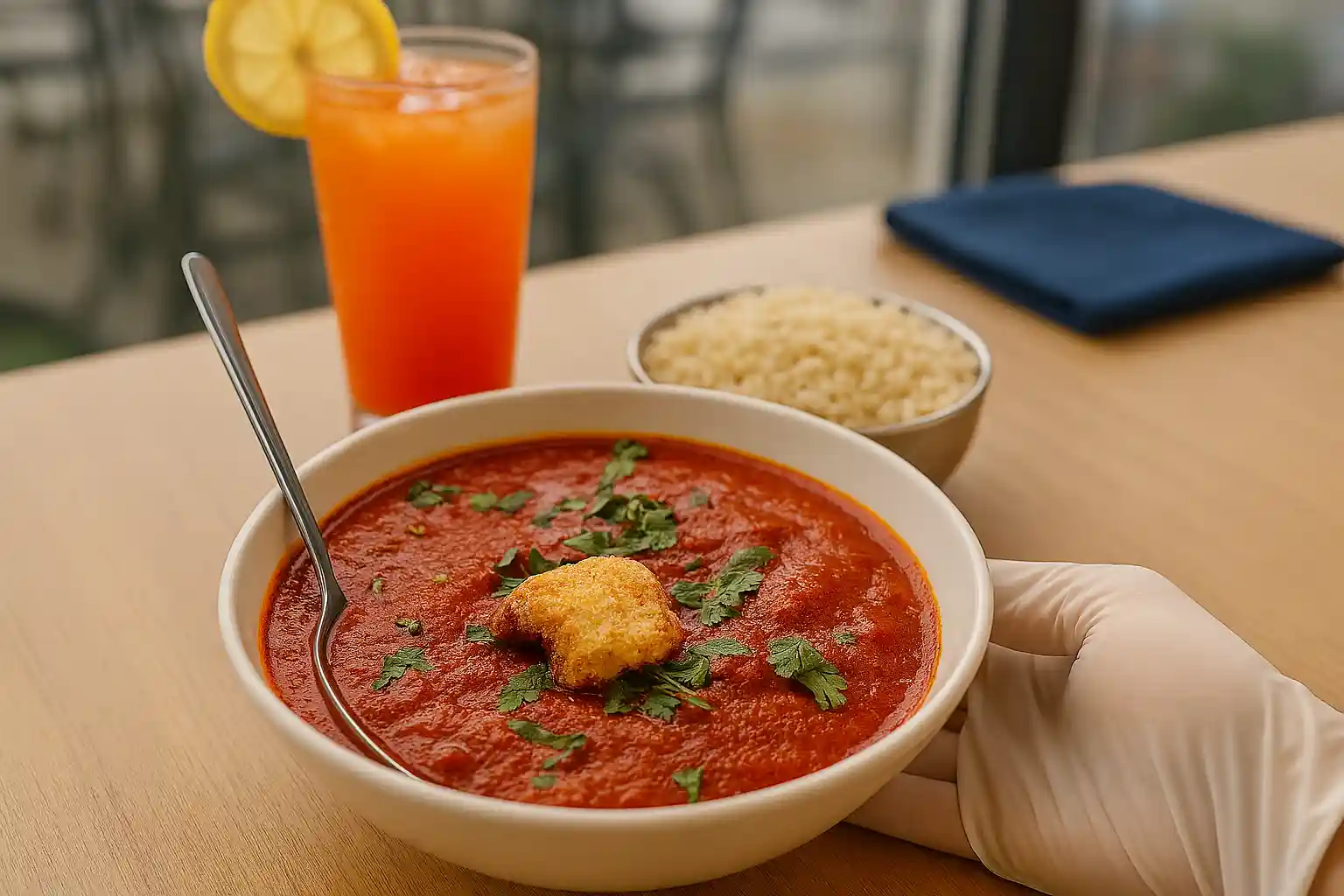 Fresh seasonal vegetable curry with whole spices